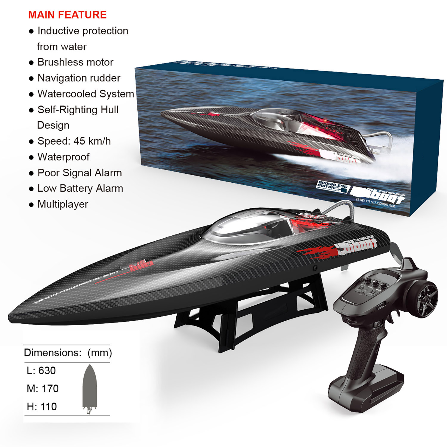 Rc Hobby Grade Boat - 25inch UDI022 Large Remote Control Boat