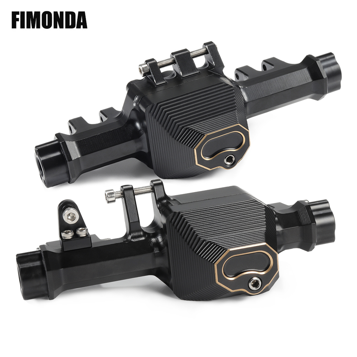 Rc Crawler 4X4 - Black Brass Axle Housing Portal Drive