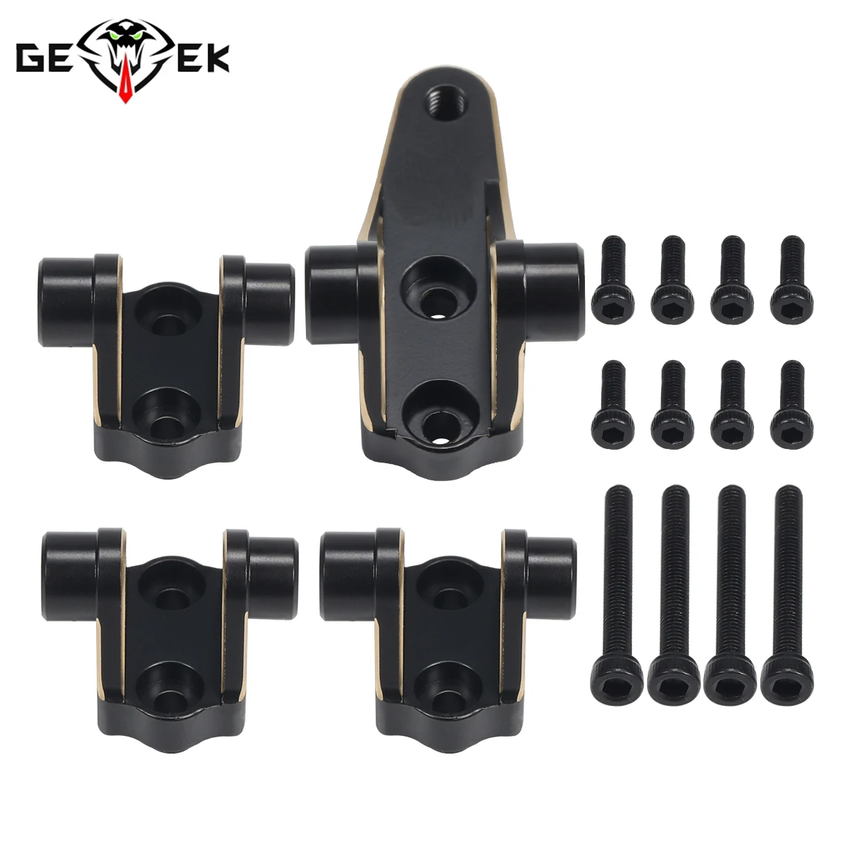Rc Crawler 4X4 - 4Pcs Black Brass Link Mounts Front
