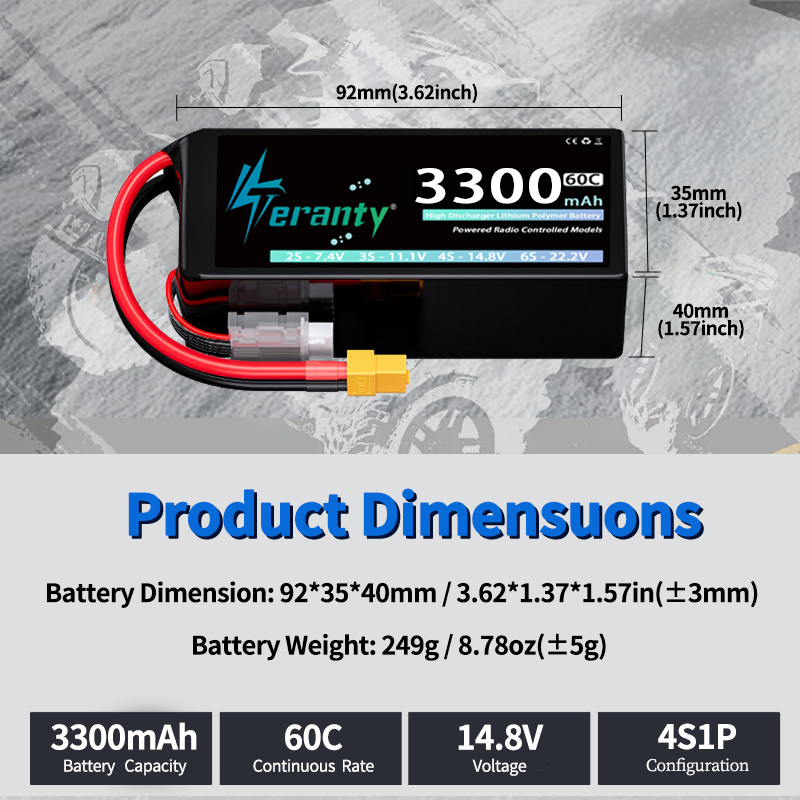 TERANTY 4S 3300mAh Lipo Batter - огляд і ціна Lipo Battery 4S