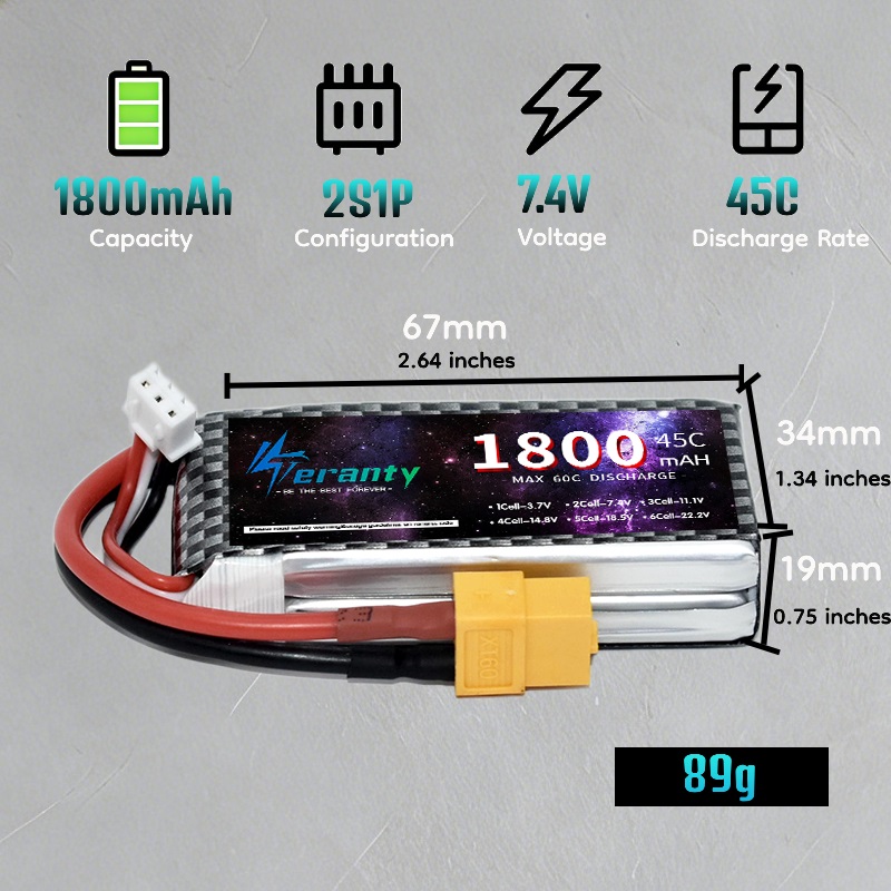 TERANTY 2S 3S 4S 1800mAh Lipo  - огляд і ціна Lipo Battery 4S